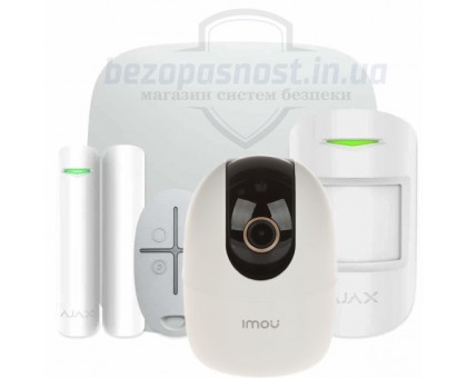 Комплект безопасности Ajax StarterKit белый + 4 Mп Wi-fi IP камера IMOU IPC-A42P-D