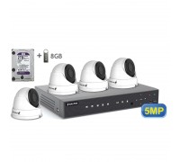 5MP АHD комплект для видеонаблюдения BALTER KIT 5MP 4Dome
