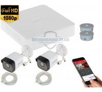 2MP IP комплект для видеонаблюдения Hikvision Kit 2MP 2 Bullet Out lite