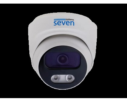 Комплект видеонаблюдения на 3 купольные 5 Мп FULL COLOR IP-камеры SEVEN IP-7215W3FC-5MP