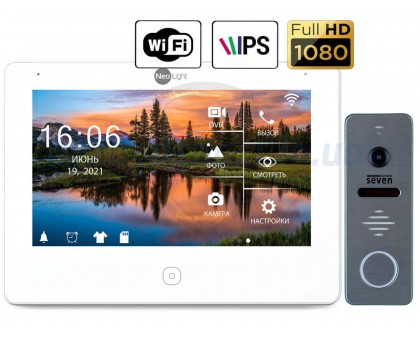 Комплект Full HD видеодомофона NeoLight Alpha HD WF (grey,silver,black)