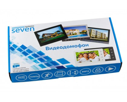 Видеодомофон SEVEN DP–7575 FHD IPS white + карта памяти 32Gb