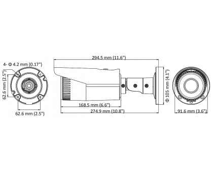 2Мп IP видеокамера Hikvision DS-2CD2621G0-IZS (2.8-12 мм)