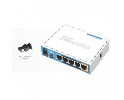 Двухдиапазонная Wi-Fi точка доступа с 5-портами Ethernet, для домашнего использования MikroTik hAP ac lite (RB952Ui-5ac2nD)